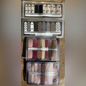 Lily & Fox Nail / Lovely Hello Wraps, Set of 4 in Black, Gold, Pinks, Scarlet